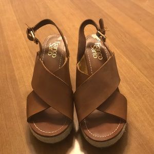 Franco Sarto Brown Wedges